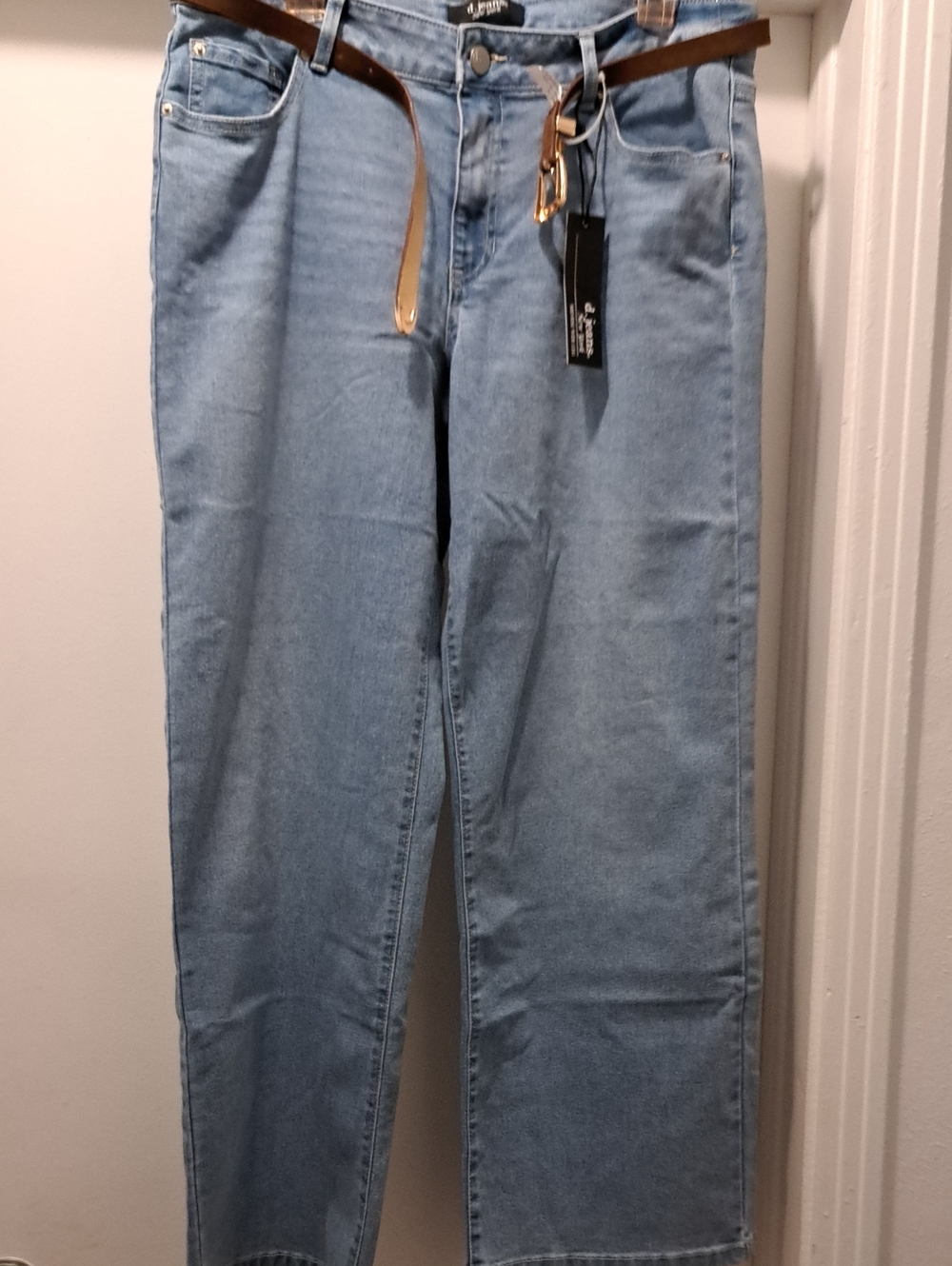 Light Blue Womens Jeans — Classic Straight Fit Size 14